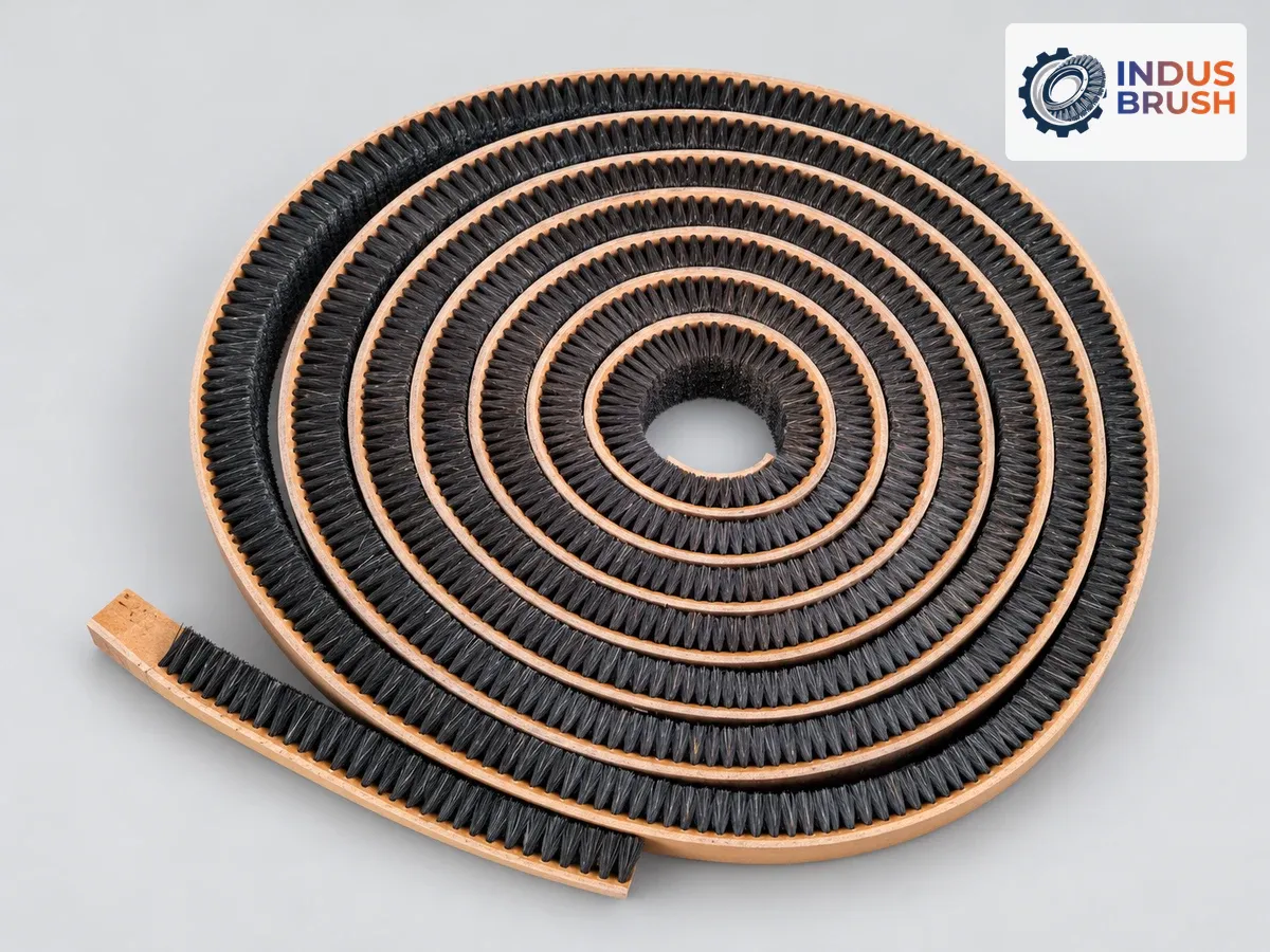 Leather-Backed Natural Hair Brush Belt — product view 1